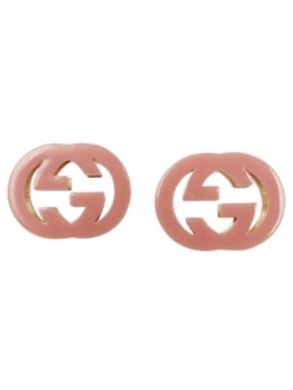 Gucci Light Pink Interlocking G Stud Earrings - Picture 2 of 3